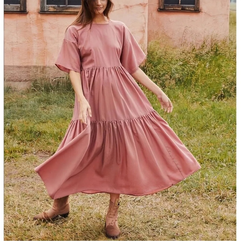 Christy Dawn Theo dress in vermillion gingham